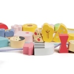 Medinės kaladėlės vėrimui , Classic World  73vnt.