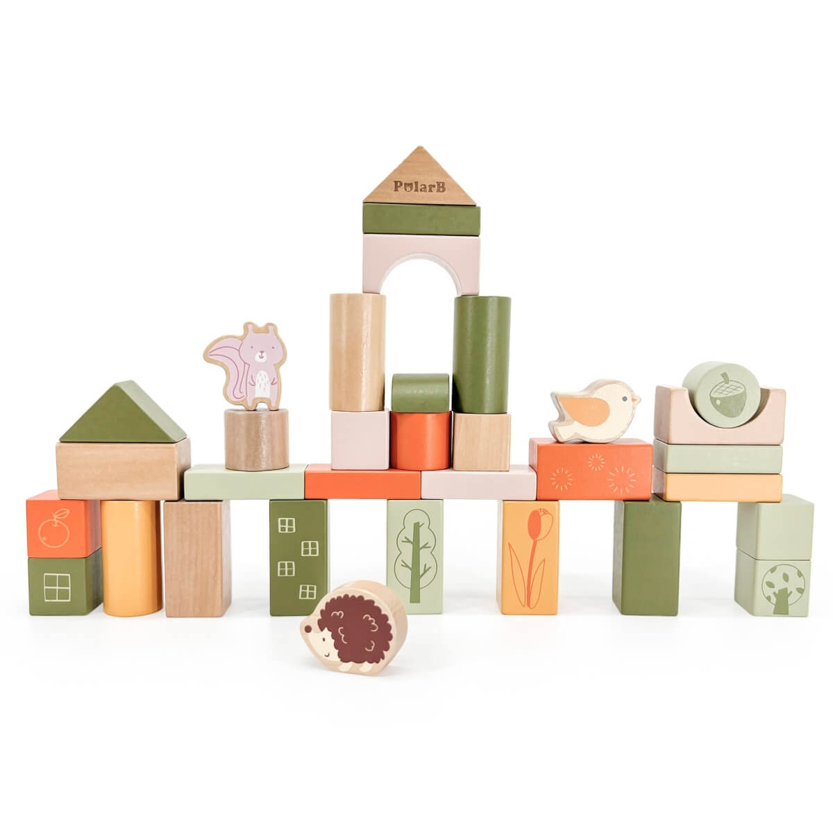 Medinės kaladėlės montessori, Viga Toys  50 vnt.