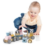 Žaislinis medinis traukinukas su žvėreliais, Viga Toys