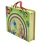 Žaislinė medinė traukinių trasa su lenta ir gyvūnais, Tooky Toy