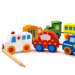 Vaikiškos medinės edukacinės veriamos kaladėlės , Woopie  13 dalių