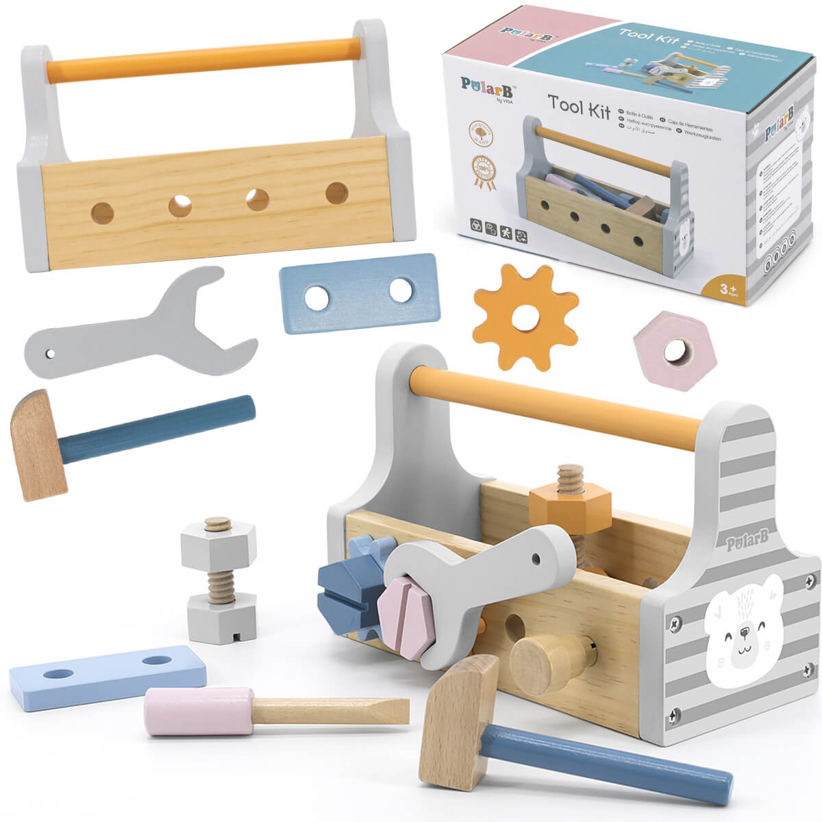 62585.jpg Medinė meistro įrankių dėžė vaikams, Viga Toys