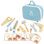 Medinis įrankių rinkinys krepšyje, Viga Toys  mėlynas