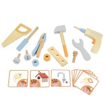 Medinis įrankių rinkinys krepšyje, Viga Toys  mėlynas