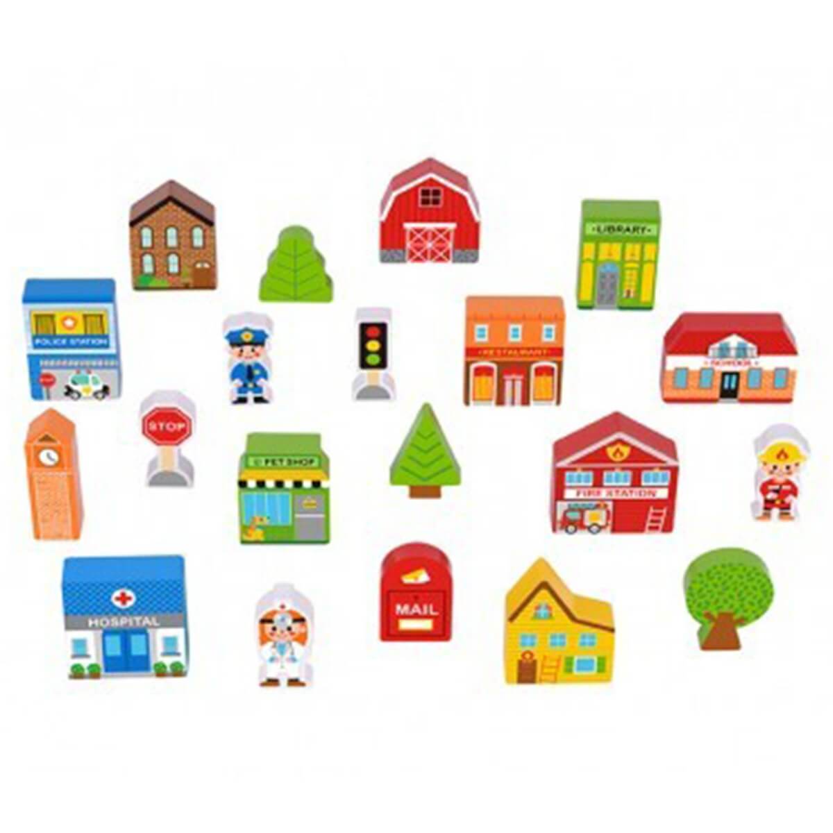 63352.jpg Medinių žasilų rinkinys City, Tooky Toy