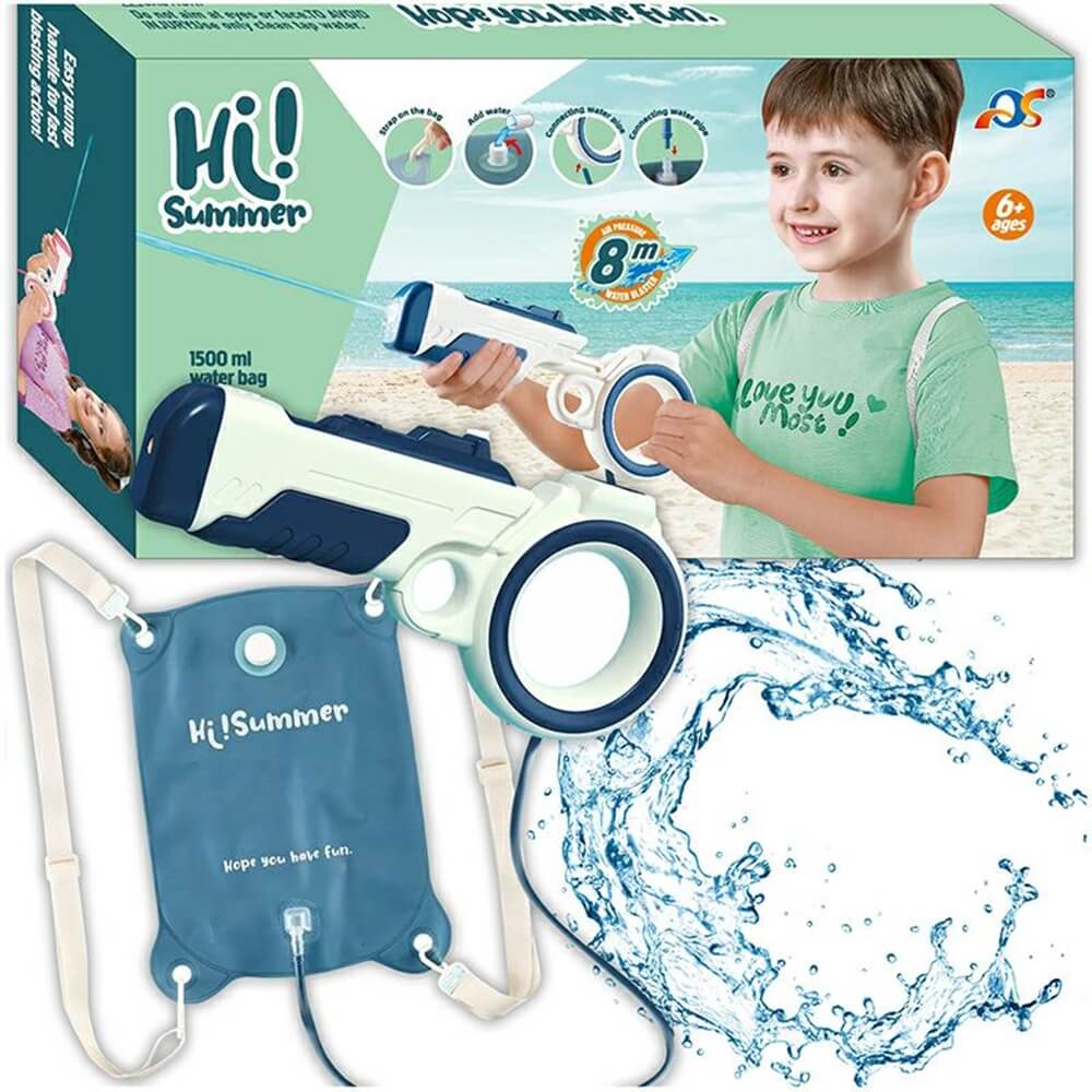 Vandens šautuvas su vandens kuprine, 1500ml Vandens šautuvas su vandens kuprine, 1500ml