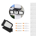 Led šviestuvas su saulės baterija, IP65 2400 mAh