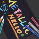 Metalizuoti markeriai, 12 vnt.