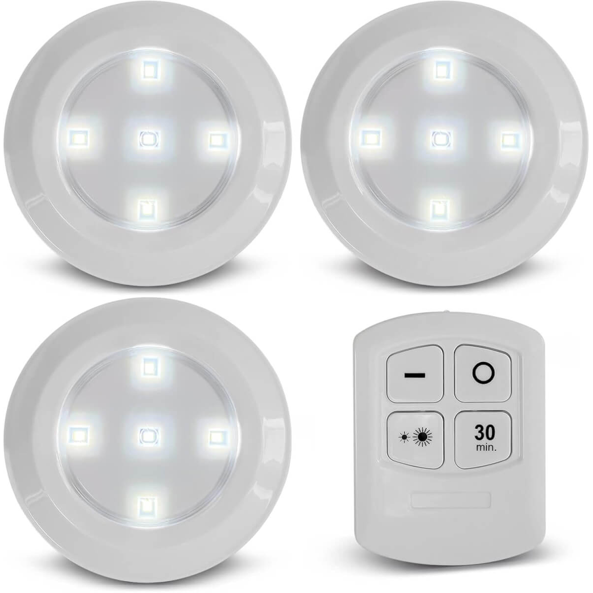 Led lemputės su pulteliu, 3vnt.