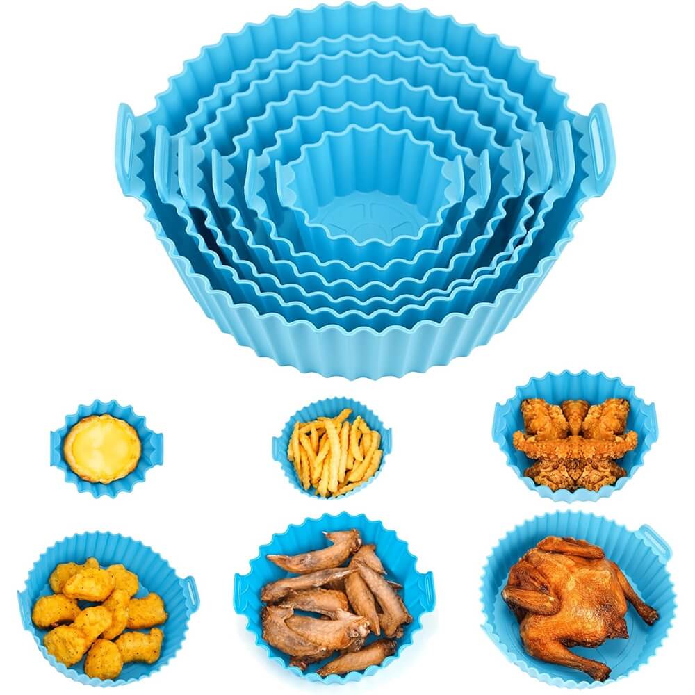 Silikoninės formos karšto oro gruzdintuvėms, 6 vnt. Silikoninės formos karšto oro gruzdintuvėms, 6 vnt.