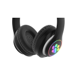 Bevielės ausinės su led , juodos