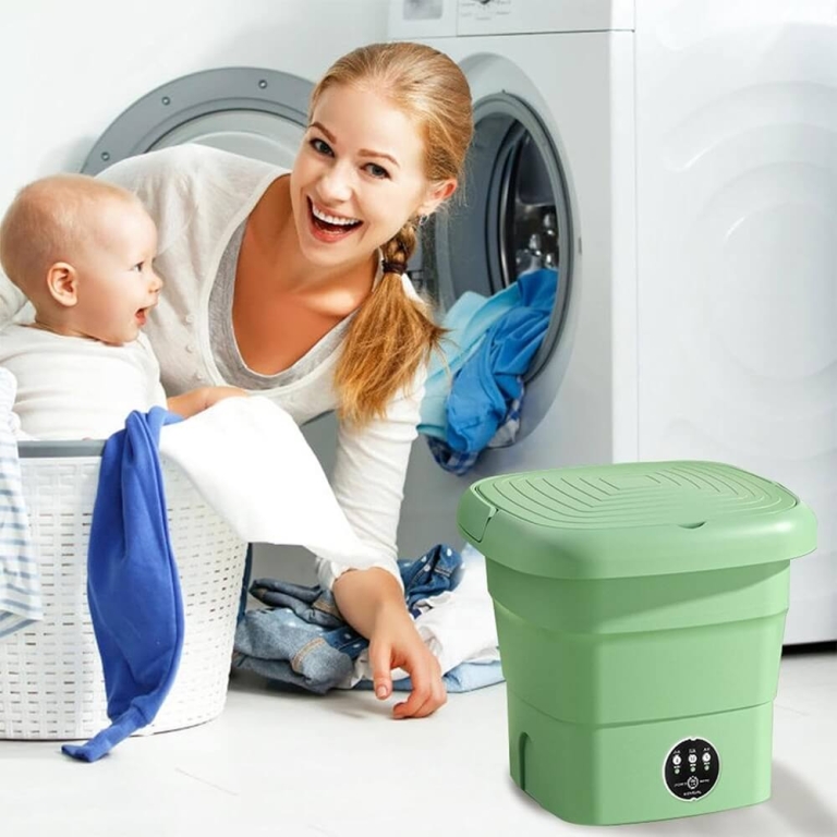 Kelioninė skalbimo mašina su kibiru, 8l