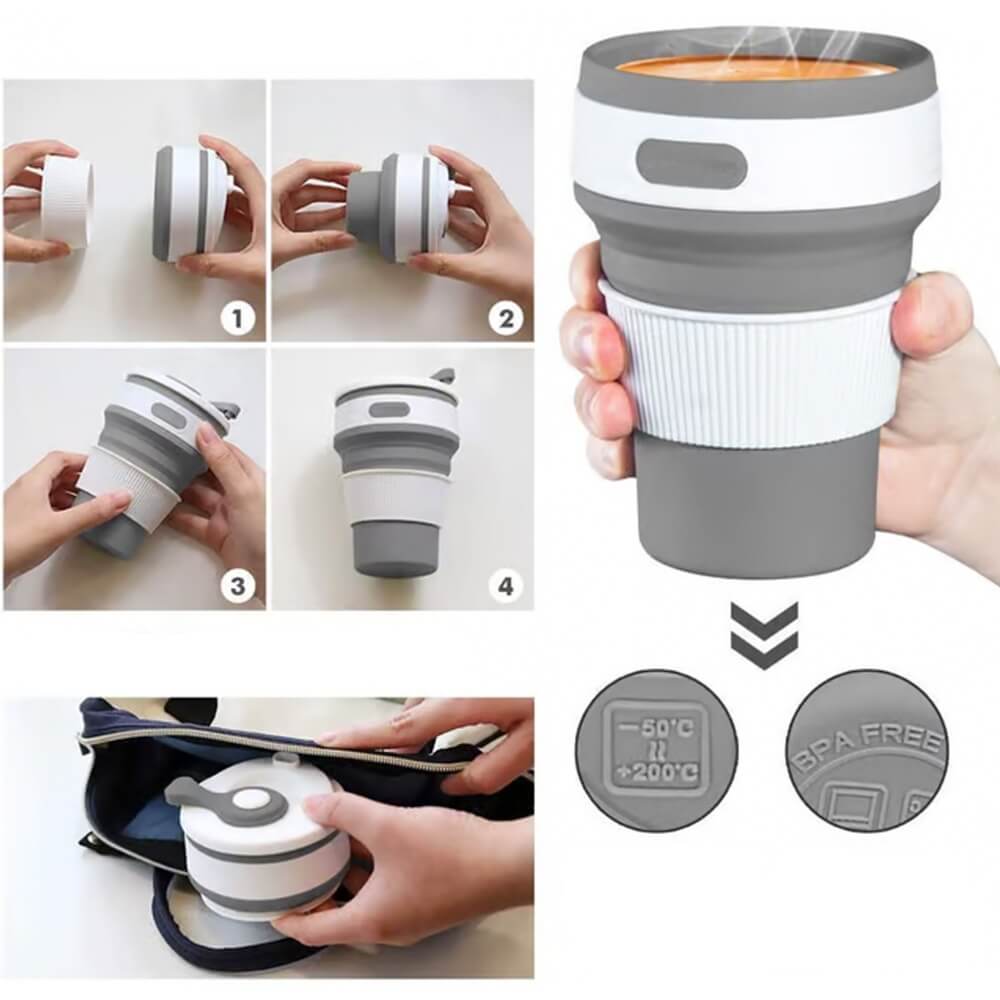 Sulankstomas puodelis kavai, 350ml Sulankstomas puodelis kavai, 350ml