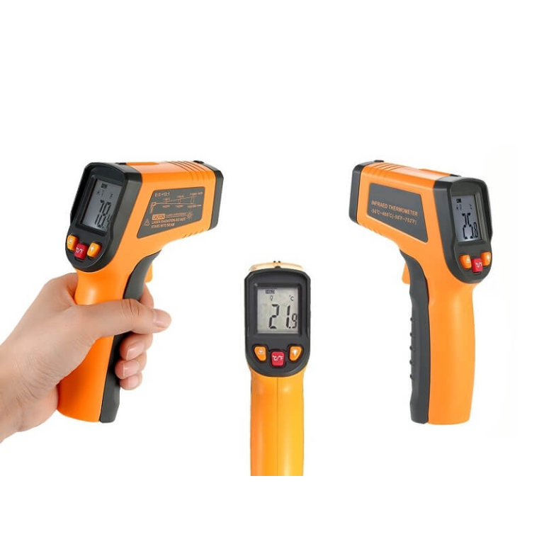 Lazerinis bekontaktis termometras, nuo -50 iki 400C