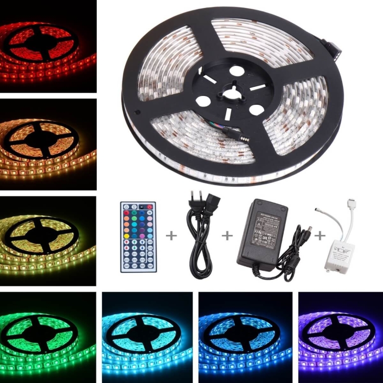 Rgb led juosta 5m, 16 spalvų