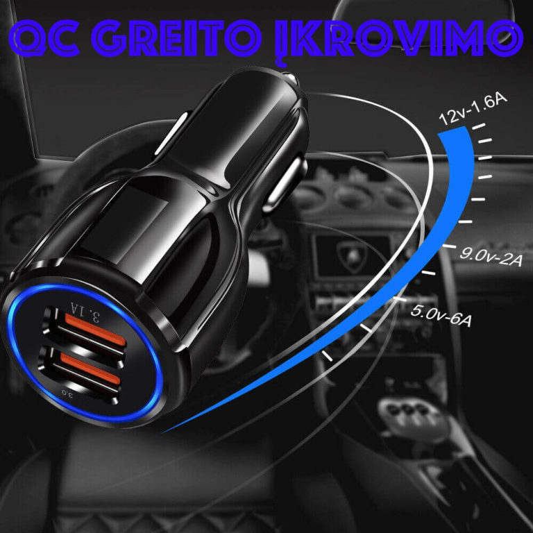 Greito įkrovimo adapteris sam 2xUSB 3.0 FAST