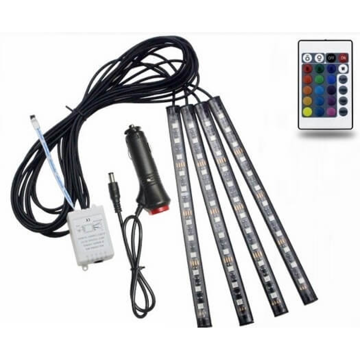 Automobilio led rgb lazdelės, 22cm