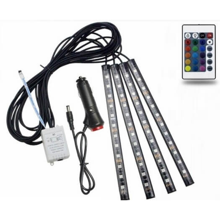 Automobilio led rgb lazdelės, 22cm