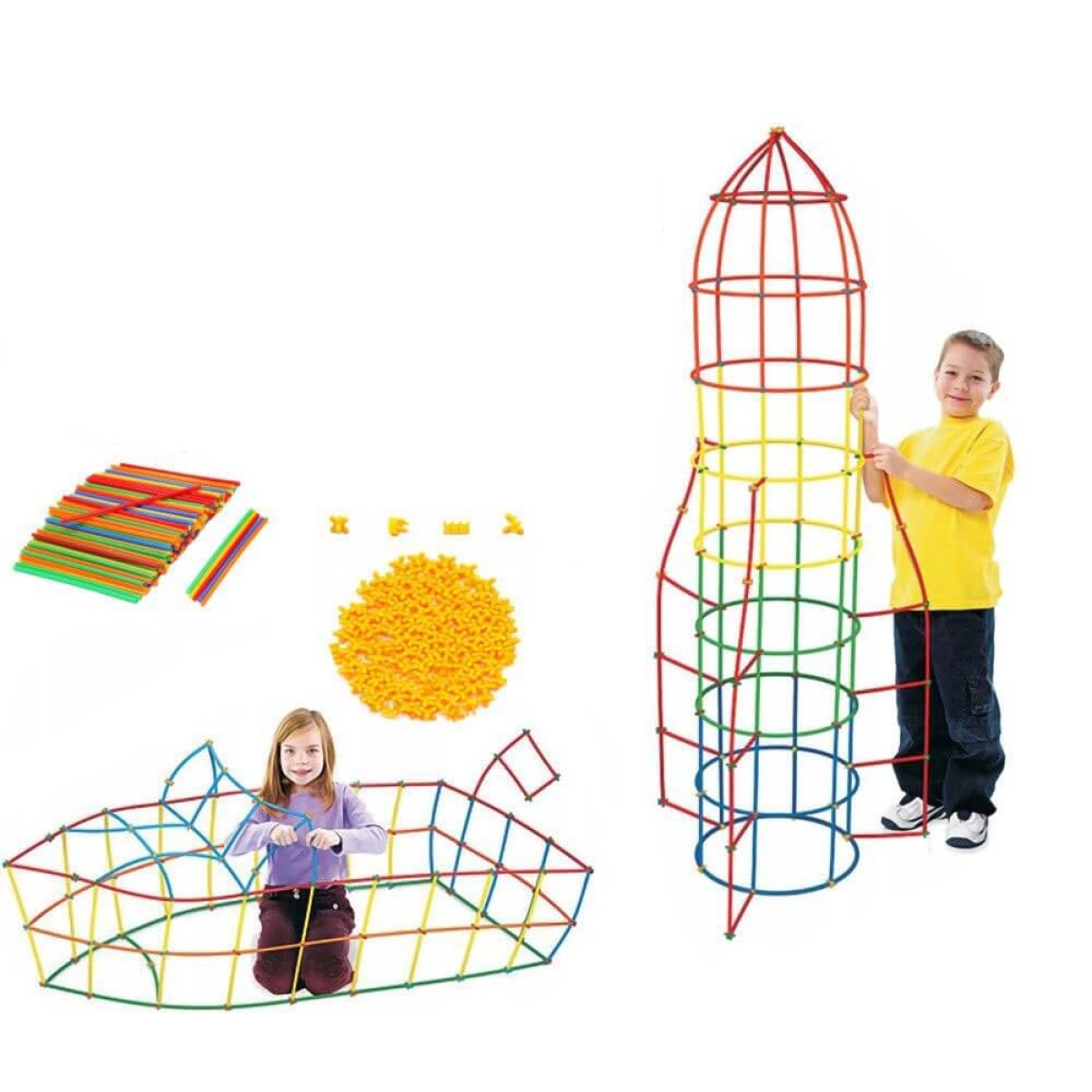 Konstruktorius, Sujungiami šiaudeliai, 210 vnt