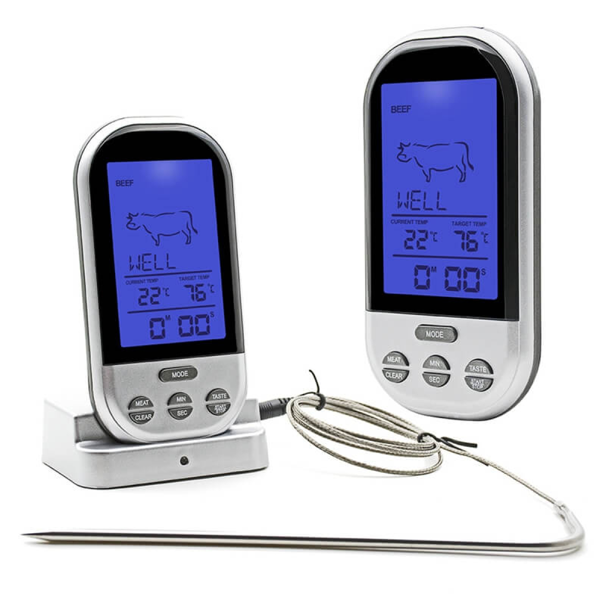 Skaitmeninis termometras su zondu, 250C