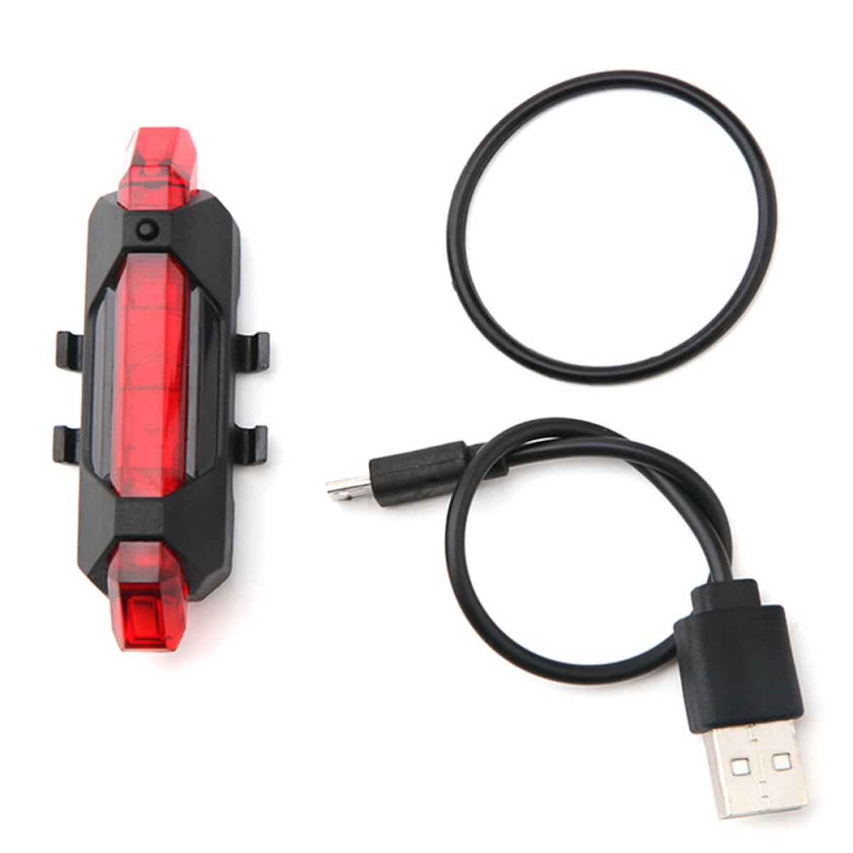 Įkraunamas dviračio žibintas, Raudonas
