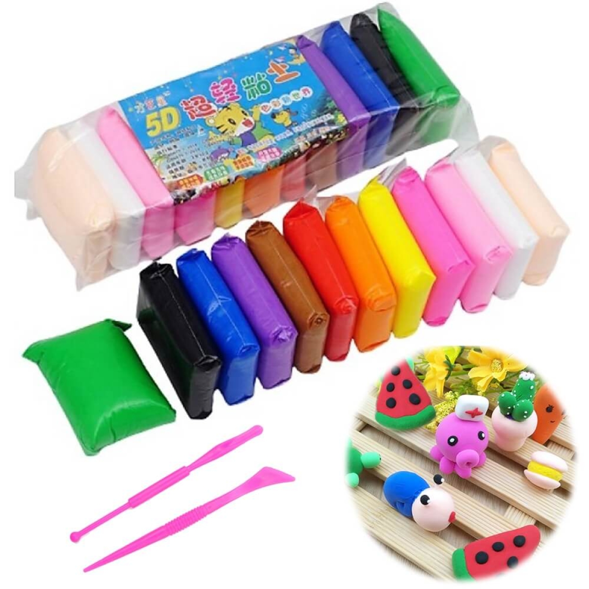 Išmaniojo molio rinkinys, 12 spalvų