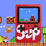 Retro klasikinis nešiojamas žaidimų kompiuteris, 400 žaidimų