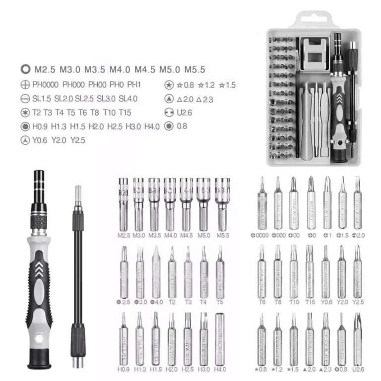 Tikslių atsuktuvų rinkinys, 52 vnt.