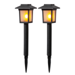 Sodo žibintai su saulės baterija, 2 vnt.