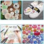 Akriliniai flomasteriai UPAI 12 spalvų, 4mm