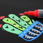 Akriliniai flomasteriai UPAI 12 spalvų, 4mm