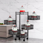 Daugiafunkcinė lentyna su ratukais, 5 lentynų