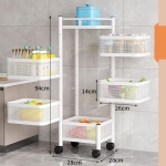 Daugiafunkcinė lentyna su ratukais, 5 lentynų