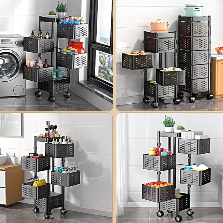 Lentyna su stalčiais ir ratukais, daugiafunkcinė