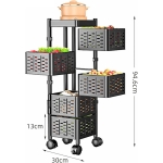 Lentyna su stalčiais ir ratukais, daugiafunkcinė