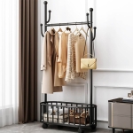 Drabužių kabykla, 80x40x170 cm juoda