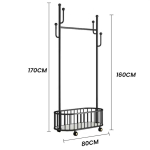 Drabužių kabykla, 80x40x170 cm juoda