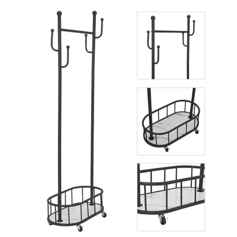 Drabužių kabykla, 80x40x170 cm juoda