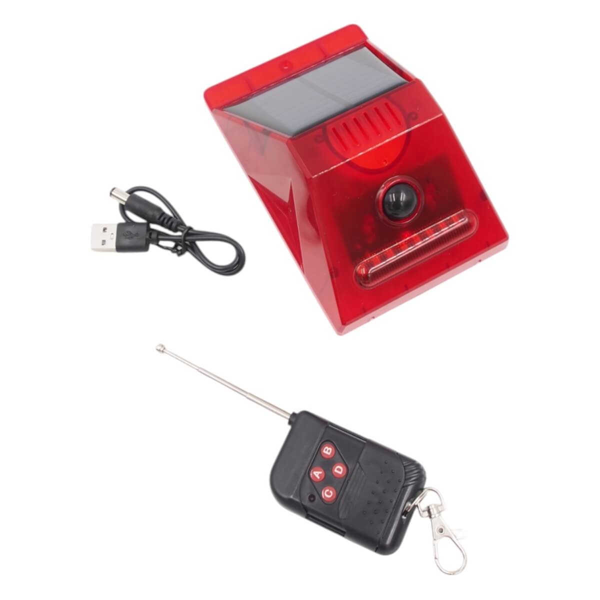 Sirena su judesio jutikliu ir nuotoliniu valdymu, 5–8 metrai