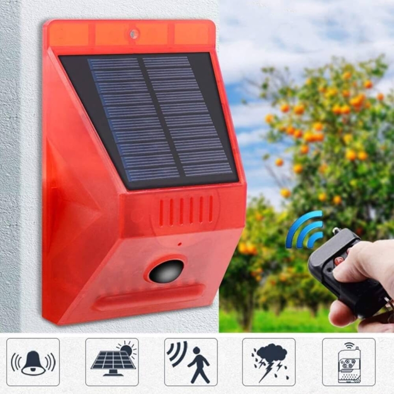 Sirena su judesio jutikliu ir nuotoliniu valdymu, 5–8 metrai