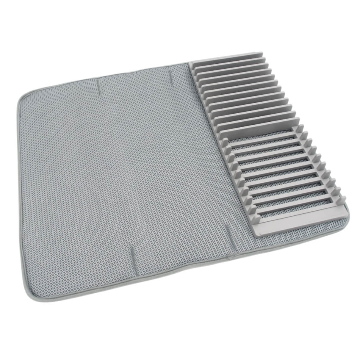 Indų džiovinimo kilimėlis su stovu, 57x47 cm pilka