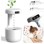 Oro drėkintuvas su lašais, USB balta