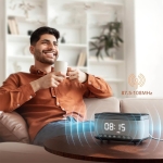 Garso kolonėlė laikrodis su įkrovikliu, 1800 mAh 5w