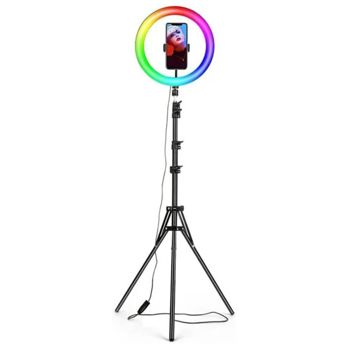 RGB žiedo formos lempa, 30cm