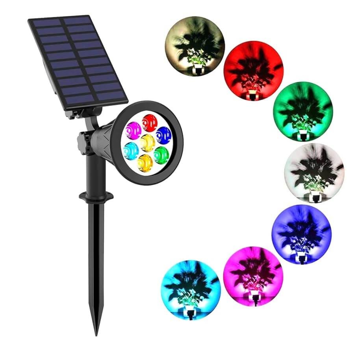 LED sodo šviestuvas, 7 led