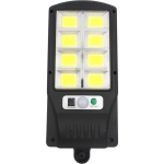 Šviestuvas su saulės panele, su judesio jutikliu