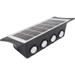 Šoninis LED šviestuvas su saulės panele, 22×9×5 cm