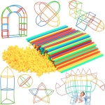 Konstruktorius sujungiami šiaudeliai, 500 vnt.