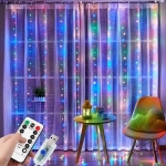 Led usb užuolaida girlianda, 3x3m spalvota