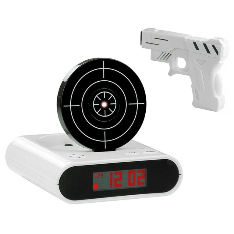 Išmanusis žadintuvas su taikiniu, baltas